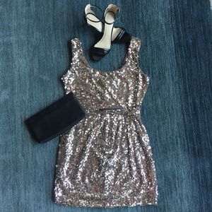 New Years party silver sequin dress - Large